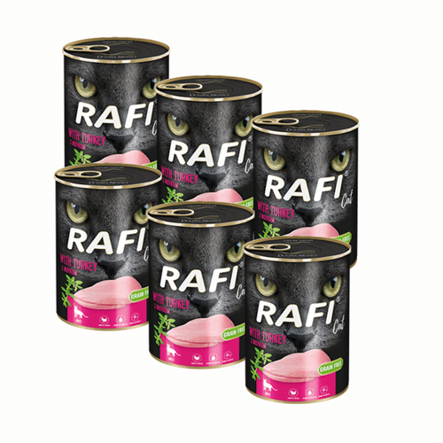 Rafi Cat Pasztet dla Kotów Indyk 6 x 400g 
