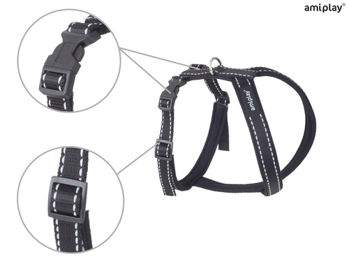 Amiplay Grand Soft Reflective Szelki Odblaskowe dla Psa XS Czarne