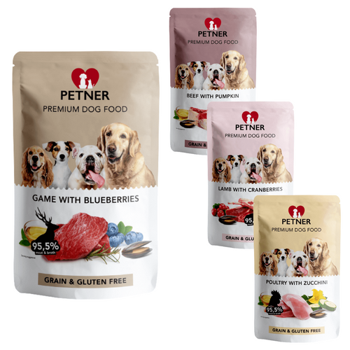 Petner Premium Dog Food Karma Mokra dla Psa Wołowina z Dynią 500 g