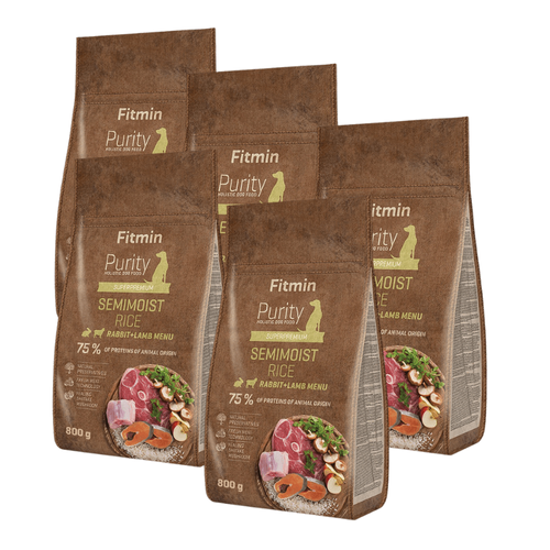 Fitmin Dog Purity Rice Semimoist Rabbit&Lamb 5 x 800g