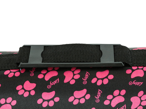 Torba Transportowa L w Różowe Łapki 45x26x20 cm