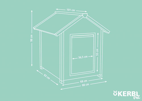 KERBL Buda dla Psa Eco Hendry 101 x 88 x 98 cm