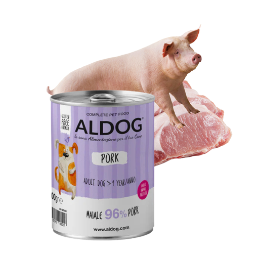 ALDOG Karma Mokra Monobiałkowa dla Psa Wieprzowina 400g