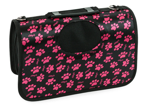 Torba Transportowa L w Różowe Łapki 45x26x20 cm