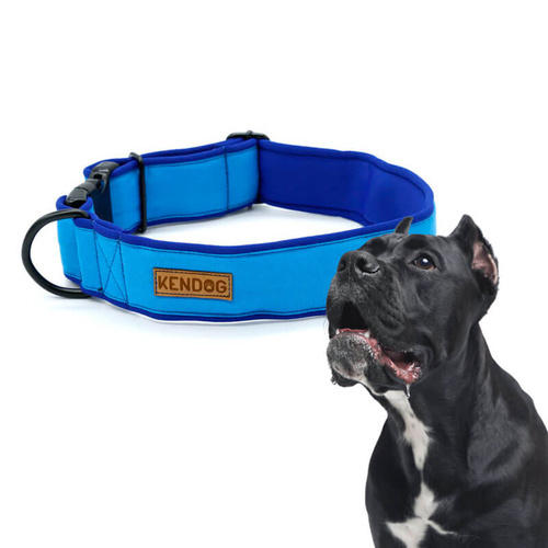 Kendog Obroża Regulowana 5cm M Niebieska Mono