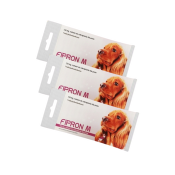 3 x Bioveta Fipron M Krople Spot-On Przeciw Kleszczom dla Psa 10-20kg