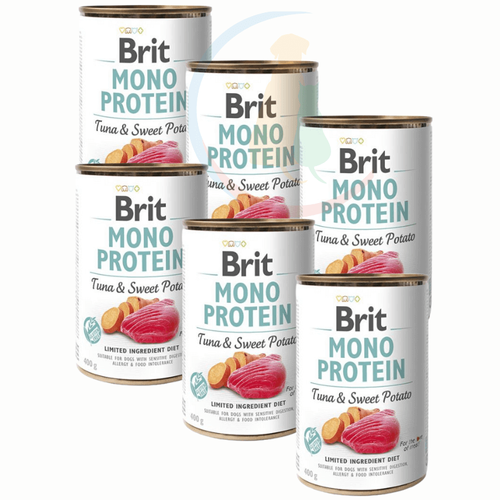 Brit Mono Protein Tuna & Sweet Potato 6 x 400g