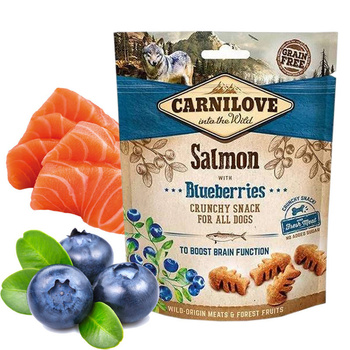 Carnilove Crunchy Snack Bezzbożowa Przekąska Dla Psów Salmon With Blueberries 200g
