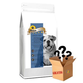 Prize Grain Free Light Pstrąg z Łososiem Batatami i Szparagami 12kg + Gratis Niespodzianka!