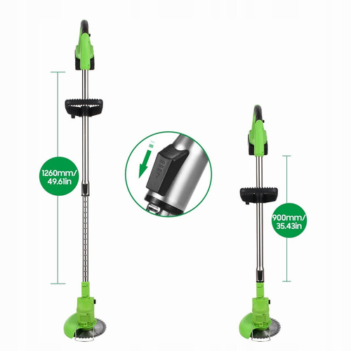 Bezprzewodowa Teleskopowa Podkaszarka do Trawy z Dwoma Akumulatorami