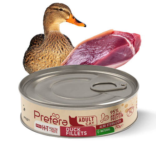 PREFERA Karma Mokra Filet z Kaczki i Kurczaka dla Kota 70g