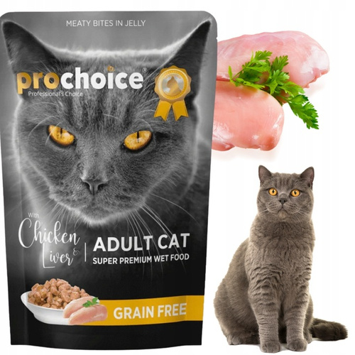 PROCHOICE Mokra Karma dla Kota Mix w Galaretce Saszetka 12x85g