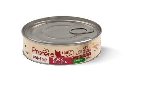 PREFERA Karma Mokra Filet z Kaczki i Kurczaka dla Kota 70g