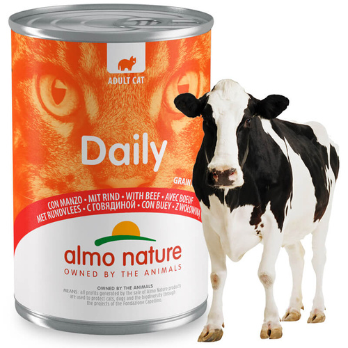 Almo Nature Daily Mokra Karma dla Kota z Wołowiną 400g
