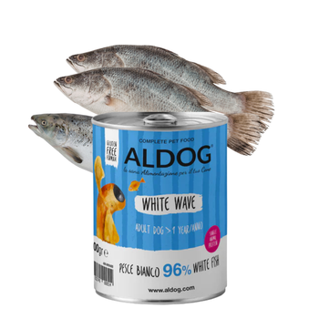 ALDOG Karma Mokra Monobiałkowa dla Psa Białe Ryby 400g