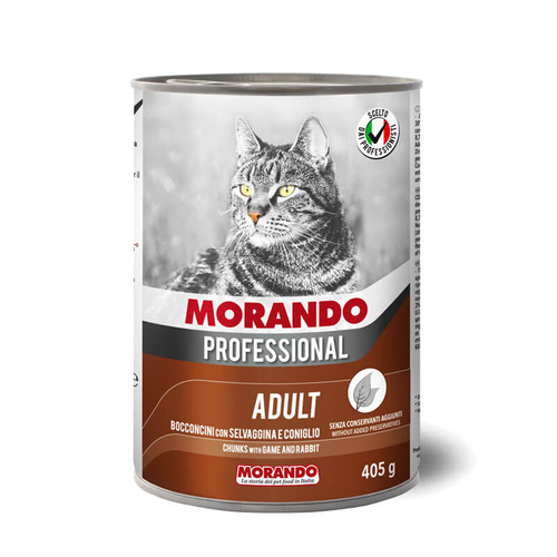 Morando Pro Mokra Karma dla Kota Kawałki Dziczyzna z Królikiem 405g