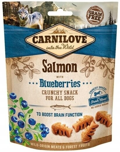 Carnilove Crunchy Snack Bezzbożowa Przekąska Dla Psów Salmon With Blueberries 200g