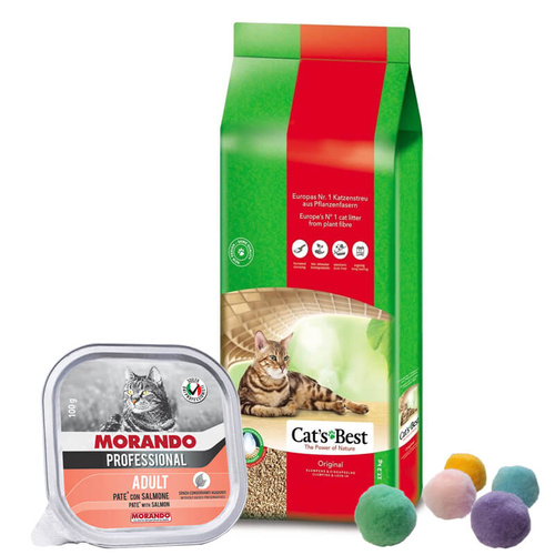 Cat's Best Eco Plus 40L + Morando Pro Mokra Karma dla Kota 100g