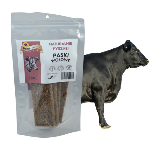 Paski Wołowe 100% 100g Prize Pet Food
