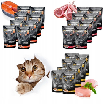 PROCHOICE Mokra Karma dla Kota Mix w Galaretce Saszetka 24x85g