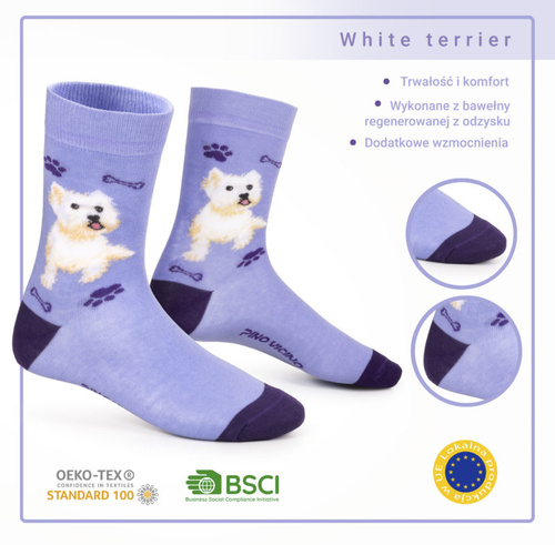 Skarpetki West Highland White Terier Rozm. 35/40 Skarpety