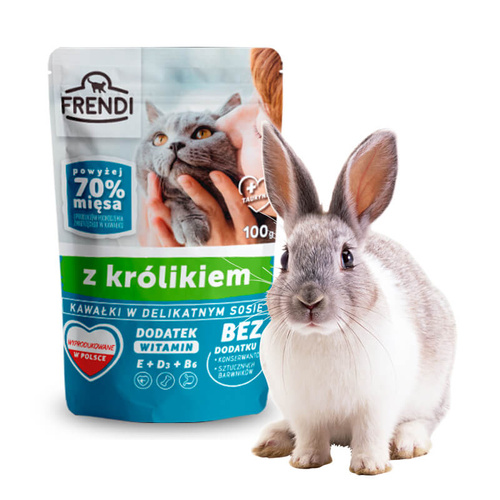 Frendi Kawałki w Sosie Saszetka 100g Królik
