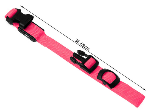 Świecąca Obroża LED Różowa 36 - 59 cm