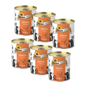 Prize Karma Mokra Dla Psa Indyk z Ryżem 6x850g