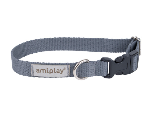 Amiplay Samba Obroża Regulowana dla Psa Szara XL