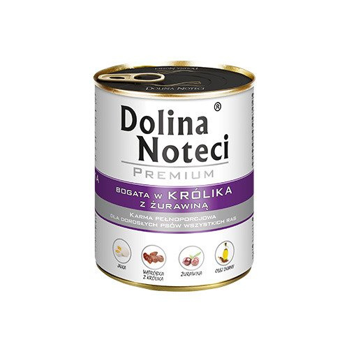 Dolina Noteci Premium dla Psa Królik z Żurawiną 800g