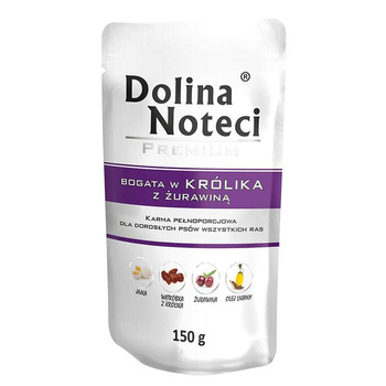 Dolina Noteci Premium dla Psa Królik z Żurawiną 150g