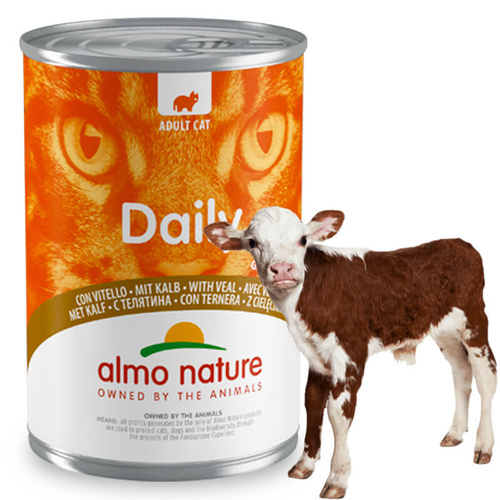 Almo Nature Daily Mokra Karma dla Kota z Cielęciną 400g