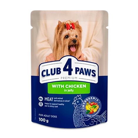 CLUB 4 PAWS Karma Mokra dla Psa Kurczak w Galaretce 100g