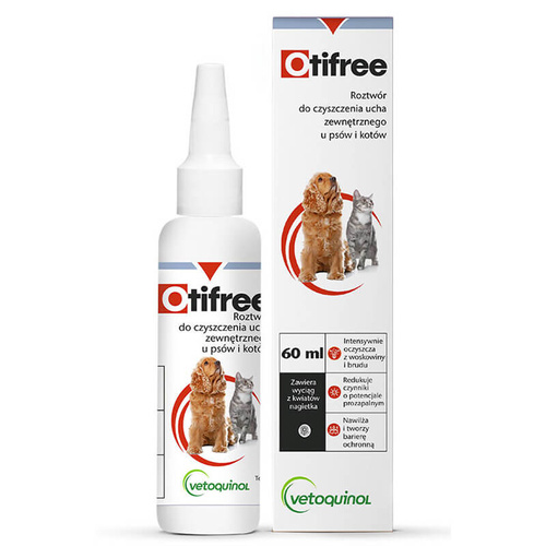 Vetoquinol Otifree Preparat do Czyszczenia Uszu Psa i Kota 60 ml
