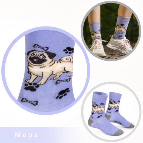 Skarpetki Mops Rozm. 35/40 Skarpety