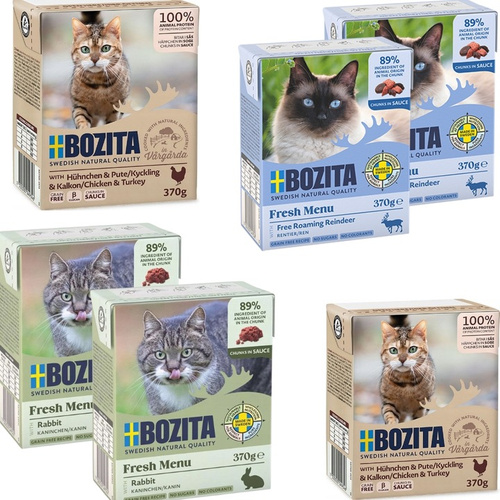 Bozita Mokra Karma dla Kotów Mix w Sosie 6x370g