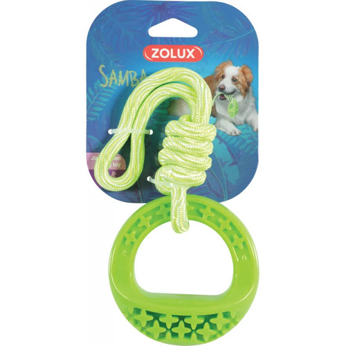 Zolux Gryzak ze Sznurem Samba Okrągły Zielony