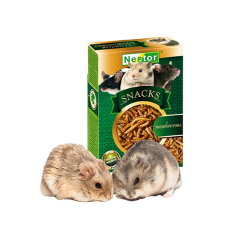 Snacks z suszonych larw mącznika – naturalna, pełnowartościowa przekąska dla gryzoni! 20g