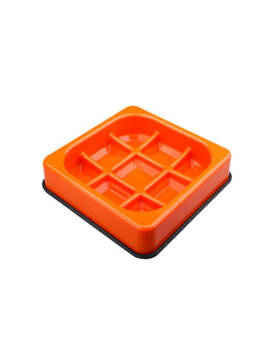 M-Pets Waffle Miska Spowalniająca Jedzenie dla Psa Pomarańczowa