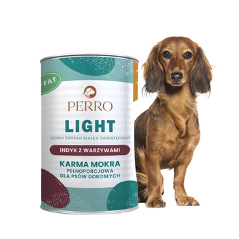 Perro Light Indyk z Warzywami Karma Mokra dla Psa 400g
