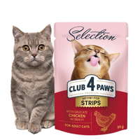 CLUB 4 PAWS Premium Selection Karma Mokra dla Kota Z KURCZAKIEM W SOSIE 85 g