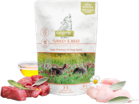 Isegrim Roots Indyk i Wołowina Mokra Karma dla Szczeniąt 410g