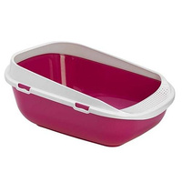 Moderna Kuweta Comfy z perforowaną ramką Różowa 57x43x25,5cm