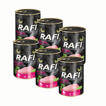 Rafi Cat Pasztet dla Kotów Indyk 6 x 400g 
