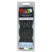 PawZ Gumowe Obuwie Czarne dla Psa Tiny