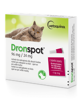 Vetoquinol Dronspot Spot-on Krople Odrobaczające dla Kotów 5-8 kg 2 Pipety