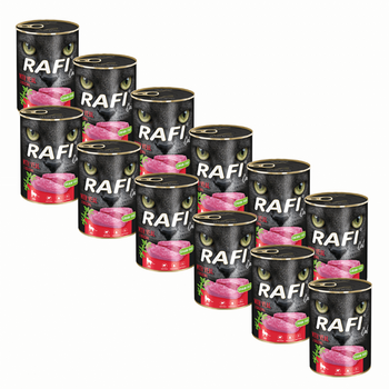 Rafi Cat Pasztet dla Kotów Cielęcina 12 x 400g