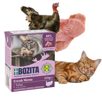 Bozita Mokra Karma dla Kotów Indyk w Galaretce  370g