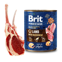 Brit Premium by Nature Puszka Dla Psa Jagnięcina z gryką 800g