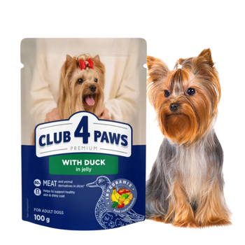 CLUB 4 PAWS Karma Mokra dla Psa Kaczka w Galaretce 100g